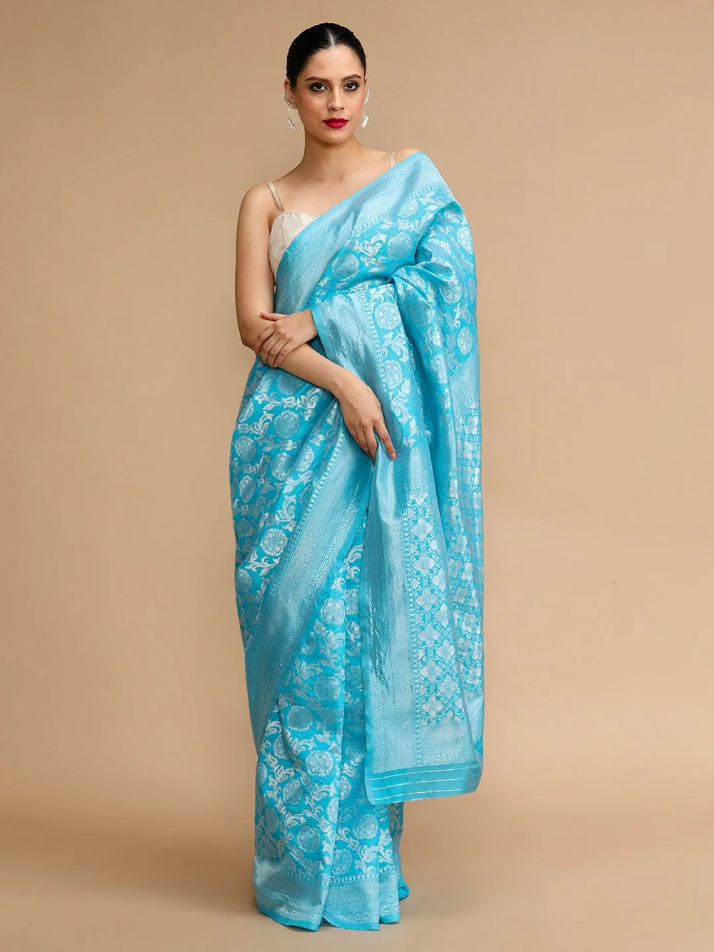Woven Design Organza Saree